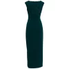 Buy ⭐ Connected Soutache Faux-Wrap Gown Hunter Green ✨