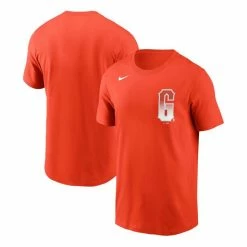 Flash Sale βοΈ Nike Men's Orange San Francisco Giants 2021 City Connect Wordmark T-shirt π₯