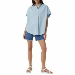 Outlet 🛒 French Connection Cele Rhodes Cotton Top Forget Me Not 😉