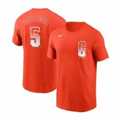 Best Pirce 𧨠Nike Men's Mike Yastrzemski Orange San Francisco Giants 2021 City Connect Name Number T-shirt π