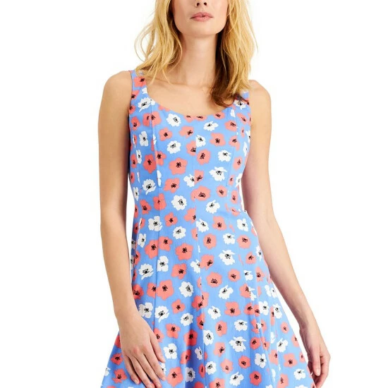 Hot Sale βοΈ Anne Klein π© Women's Aster A-Line π Dress Blue Lily Combo π₯° - Image 4