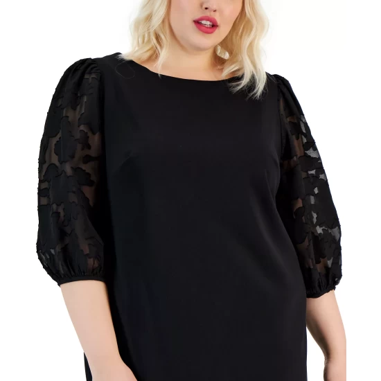 Budget π Connected π© Women's Velvet Flutter-Sleeve Midi π Dress Black π - Image 2