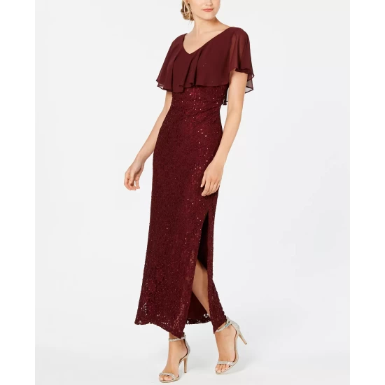 Budget π Connected π© Women's Velvet Flutter-Sleeve Midi π Dress Black π - Image 4