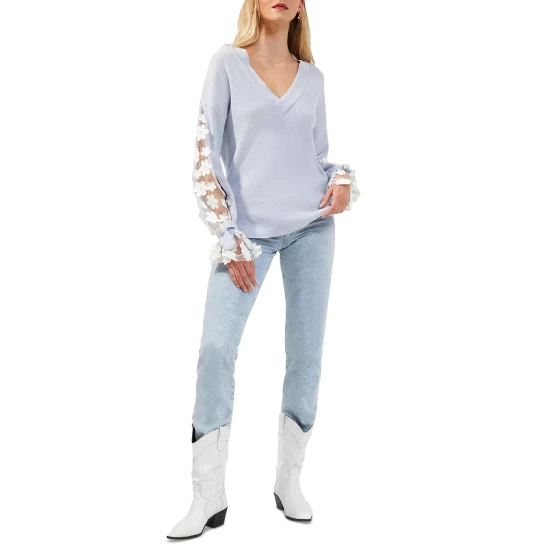 Deals π― French Connection Cotton Lace Bell-Sleeve Top Black 𧨠- Image 9