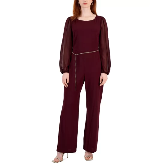Buy π Connected Petite Textured Sheath π Dress Bordeaux β - Image 2
