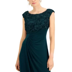 New 👏 Connected 👩 Women's Floral-Print Flounce-Sleeve Sheath 👗 Dress Red 🌟