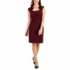 Promo 🔥 Connected Petite Side-Ruched Sheath 👗 Dress Bordeaux 🤩