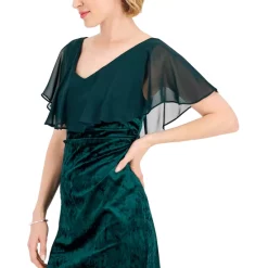 Wholesale 🥰 Connected 👩 Women's Swiss-Dot Cape Sheath 👗 Dress Purple 🧨