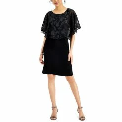 Wholesale ❤️ Connected Metallic Chiffon-Cape 👗 Dress Burgundy 👍