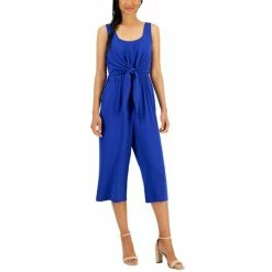 Cheapest π― Connected Woven Tie-Detail Jumpsuit Deep Cobalt π