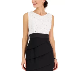 Cheap 🧨 Connected 👩 Women's Scuba Crepe Elbow-Length-Tie-Sleeve Sheath 👗 Dress Fuschia 🥰