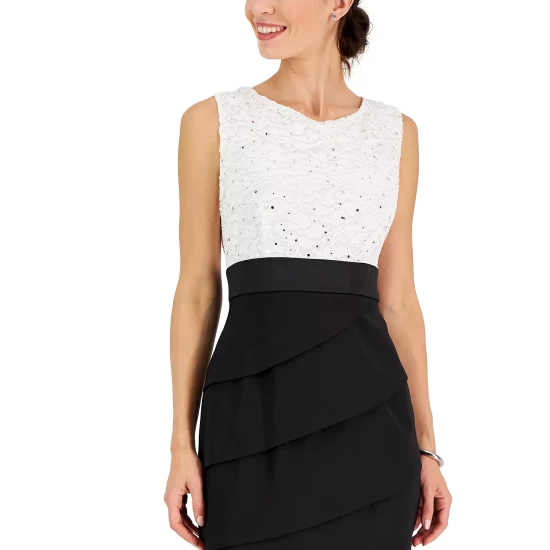 Cheap 𧨠Connected π© Women's Scuba Crepe Elbow-Length-Tie-Sleeve Sheath π Dress Fuschia π₯°