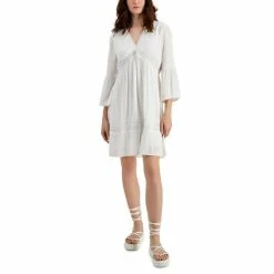 Best reviews of 🌟 INC International Concepts 👩 Women's Crochet-Trim 👗 Dress, Created For Macy's Bright White 🎁