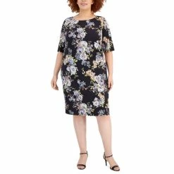 Best reviews of 😉 Connected Plus Size Side-Ruched 👗 Dress Eggplant 👏