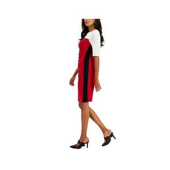 Coupon π Kasper Colorblocked Sheath π Dress White/royal Blue/black π - Image 3