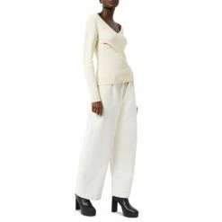 Outlet β French Connection π© Women's Lydia Rib-Knit Sweater Classic Cream π