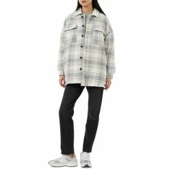 Deals 🛒 French Connection 👩 Women's Caty Checked 👕 Shirt Jacket Multi ⭐