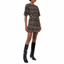 Budget π₯° French Connection π© Women's Hallie Verona Floral-Print Cutout Mini π Dress Black Multi π