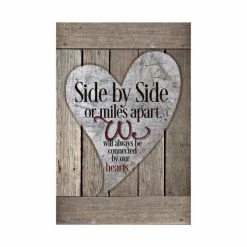 Brand new 👏 Dexsa Side By Side Or Miles Apart, We Will Always Be Connected By Their Hearts New Horizons Wood Plaque, 6 X 9 No Color ⌛