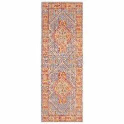 New 🎉 French Connection Marley Colorwashed Kilim 22 X 61 Accent Rug Blue/purple 🔥
